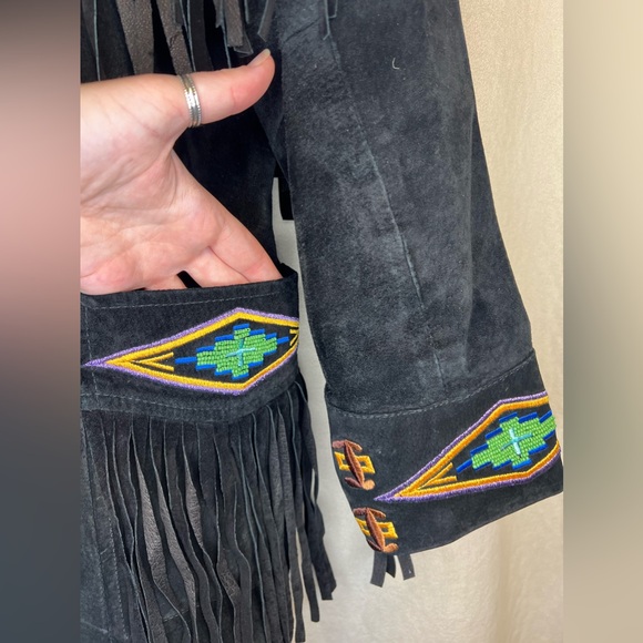 Vintage Lew Magram Beaded Leather Jacket - Picture 3 of 6